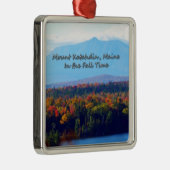 Der Berg Katahdin im Herbst Silbernes Ornament (Rechts)
