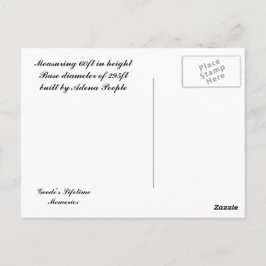 Der Berg Postkarte (Rückseite)