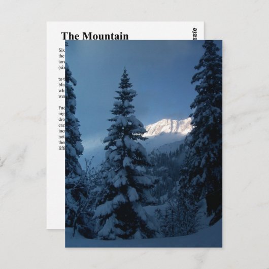 DER BERG POSTKARTE (Vorne/Hinten)