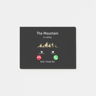 der Berg ruft und er muss gehen Post-it Klebezettel