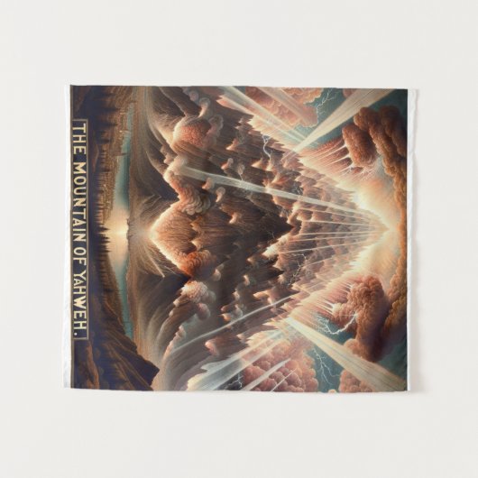 Der Berg YAHWEH Wandteppich (Vorderseite (Horizontal))