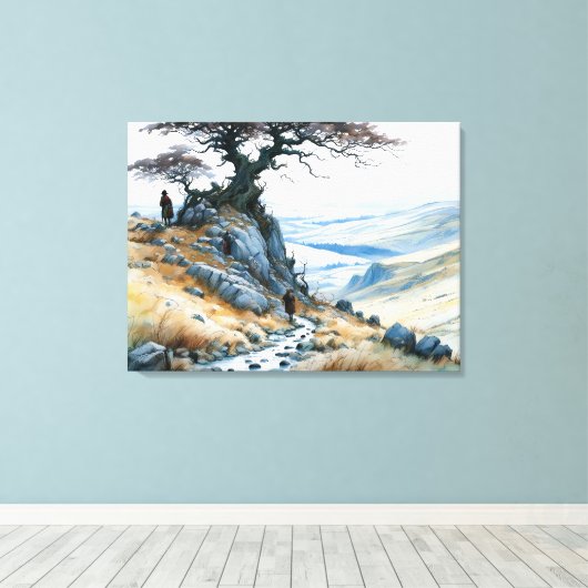 Der Bergpass Leinwanddruck (Insitu (Holzboden))