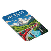 Der Bernina-Express (Schweizer Alpen) Schweiz Magnet (Rechte Seite)
