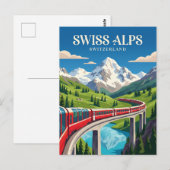 Der Bernina-Express (Schweizer Alpen) Schweiz Postkarte (Vorne/Hinten)