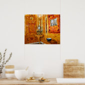 Der Bernsteinsaal im Catherine Palace in Russland Poster (Küche)