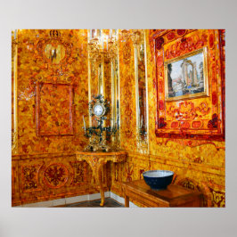 Der Bernsteinsaal im Catherine Palace in Russland Poster