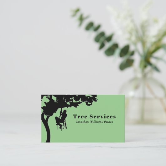 Der Berufliche grüne Baumstamm Visitenkarte (Stehend Vorderseite)