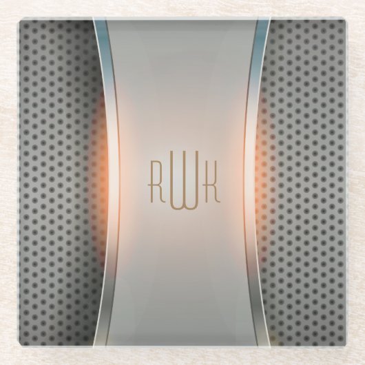 Der beruflichen Männer der Initialen-| Glasuntersetzer (Vorderseite)