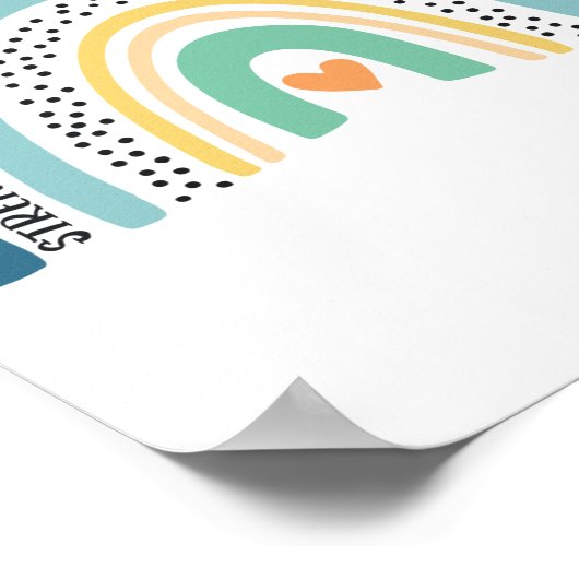 Der Berufstherapeut stärkt den Körperregenbogen Poster (Ecke)