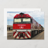 Der berühmte australische Zug aus Ghan Postkarte (Vorne/Hinten)
