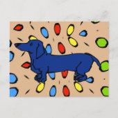 Der berühmte Blue Dackel Dog Postkarte (Vorderseite)