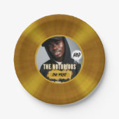 Der Berühmte | Custom Foto Hip Hop Gold Record Pappteller (Vorderseite)