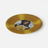Der Berühmte | Custom Foto Hip Hop Gold Record Pappteller (Schrägansicht)
