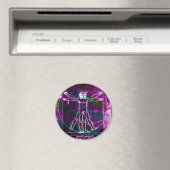 Der berühmte DaVinci Mann im Circle Zeichnend, far Magnet (In Situ (Geschirrspüler))