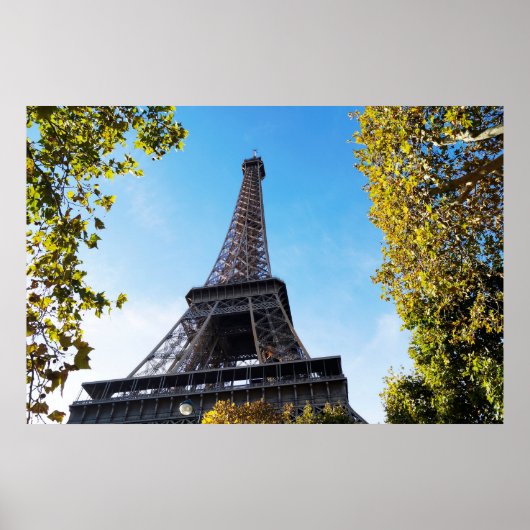 Der berühmte Eiffelturm in Paris, Frankreich Poster (Vorne)