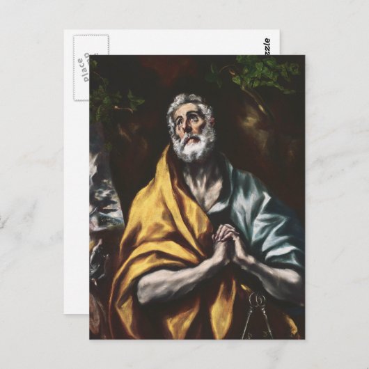 Der berühmte Heilige Peter von El Greco Postkarte (Vorne/Hinten)