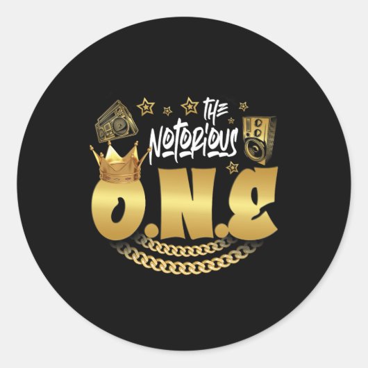 Der berühmte Hip Hop Hop 1. Bir Runder Aufkleber (Vorderseite)