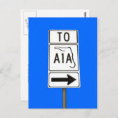 Der berühmte Staat Road A1A Postkarte (Vorne/Hinten)