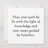 Der bescheidene Gelehrte Karte (Rückseite)