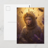 Der Beschützer der Honigbienenblond-Frau Postkarte (Vorne/Hinten)