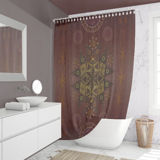 Der Beschützer der Rechtschaffenheit des Geo tantr Duschvorhang