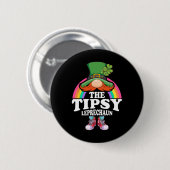 Der beschwipste Leprechaun St. Patrick's Day Kostü Button (Vorne & Hinten)