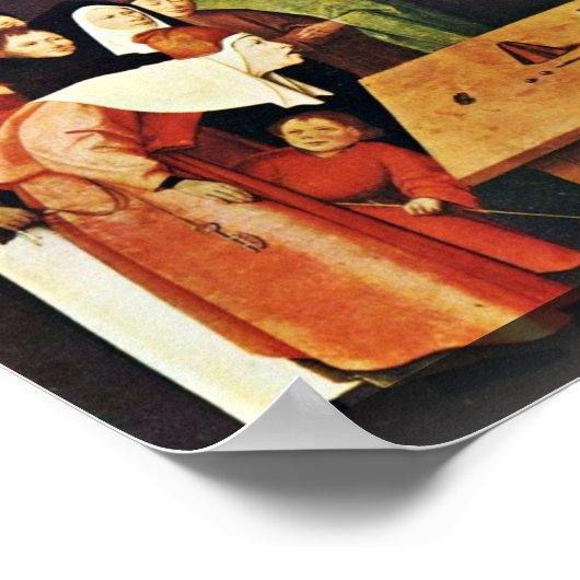 Der Beschwörer. Von Hieronymus Bosch Poster (Ecke)