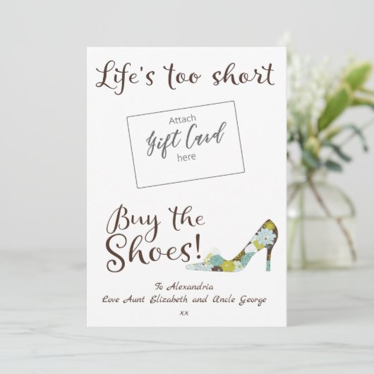 Der Besitzer der Geschenkkarte "Funny Life" ist zu (Stehend Vorderseite)