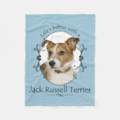 Der bessere Jack des Lebens Russell Fleece Blanket (Vorderseite)