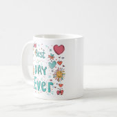 Der "Best Day Ever" Wasserfarben-Becher Kaffeetasse (Vorderseite Links)