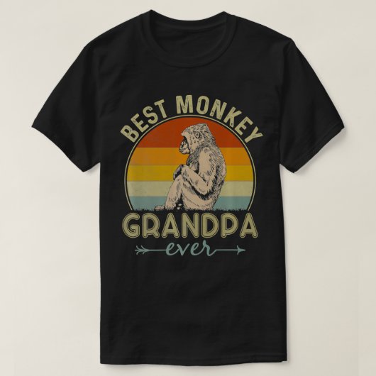 Der beste Affe Opa je Retro-Affe Grafischer Tod T-Shirt (Design vorne)