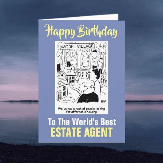 Der beste Agent der Welt für Anwesen - Happy Birth Karte
