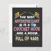 Der beste Antidepressiv Funny Crochet Hook Postkarte (Vorne/Hinten)