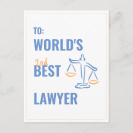 Der beste Anwalt der Welt. Geschenkidee aus Kolleg Postkarte