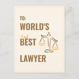 Der beste Anwalt der Welt. Geschenkidee aus Kolleg Postkarte