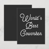 Der beste Arbeiter der Welt Dankeskarte (Vorne/Hinten)