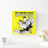 Der beste Architekt der Welt Quadratische Wanduhr (Zuhause)
