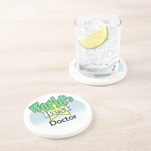 Der beste Arzt der Welt Sandstein Untersetzer (Seite)