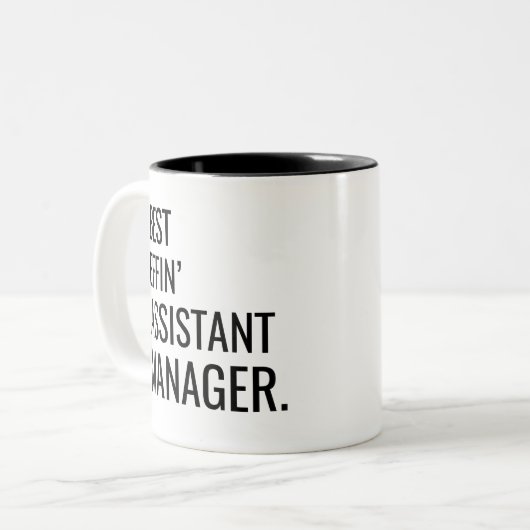Der beste Assistent Zweifarbige Tasse (Vorderseite Links)