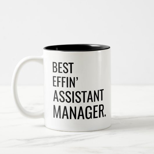 Der beste Assistent Zweifarbige Tasse (Links)