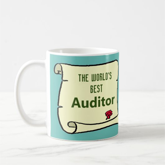 Der beste Auditor der Welt. Kaffeetasse (Links)