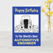 Der beste Automobilingenieur der Welt Karte (Gelbe Blume)