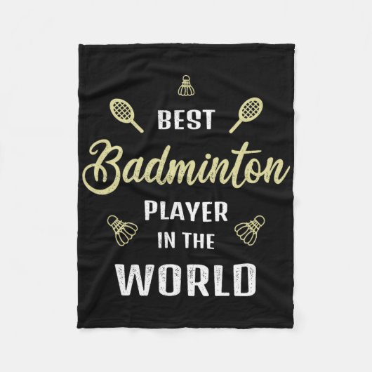 Der beste Badminton Player der Welt - Funny Badmin Fleecedecke (Vorderseite)