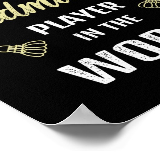 Der beste Badminton Player der Welt - Funny Badmin Poster (Ecke)