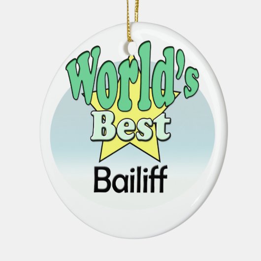 Der beste Bailiff der Welt Keramikornament (Links)