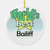 Der beste Bailiff der Welt Keramikornament (Hinten)