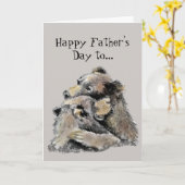 Der beste Bär Hugger der glückliche der Karte (Gelbe Blume)