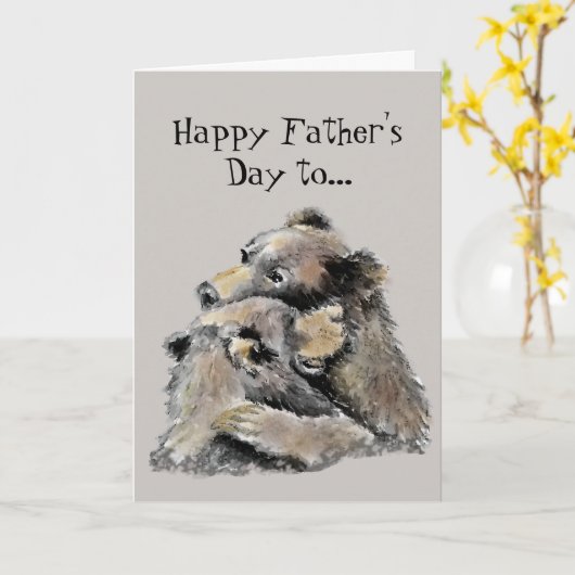 Der beste Bär Hugger der glückliche der Karte (Gelbe Blume)