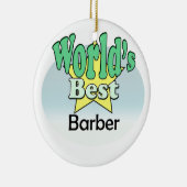 Der beste Barber der Welt Keramik Ornament (Rechts)