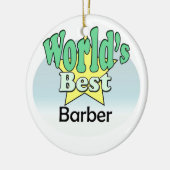 Der beste Barber der Welt Keramik Ornament (Links)